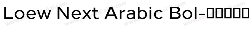 Loew Next Arabic Bol字体转换
